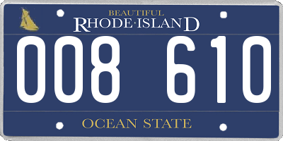 RI license plate 008610