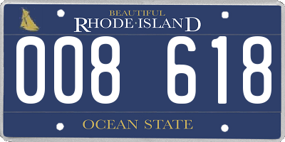 RI license plate 008618