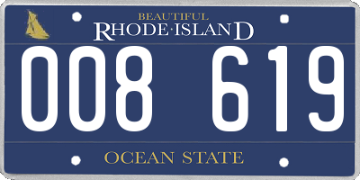 RI license plate 008619
