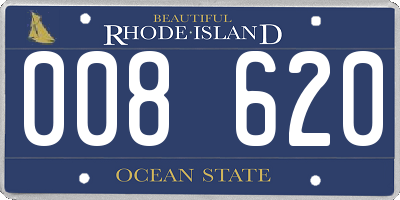 RI license plate 008620