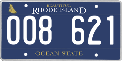 RI license plate 008621