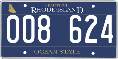 RI license plate 008624