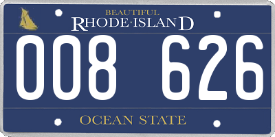 RI license plate 008626