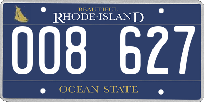RI license plate 008627