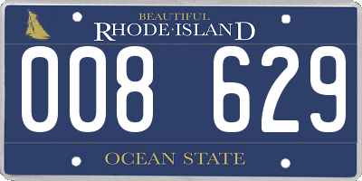 RI license plate 008629