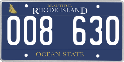 RI license plate 008630