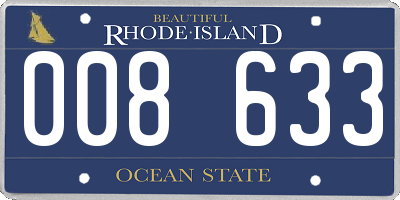 RI license plate 008633