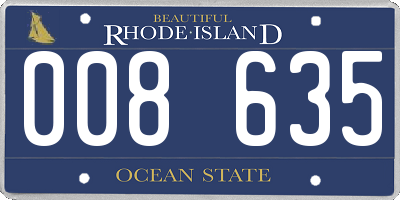 RI license plate 008635