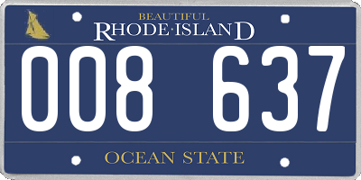 RI license plate 008637