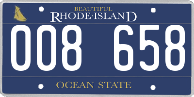 RI license plate 008658