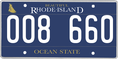 RI license plate 008660