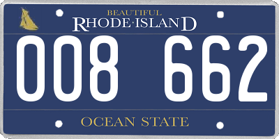 RI license plate 008662