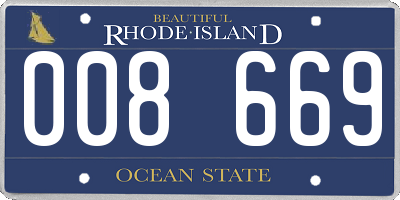 RI license plate 008669