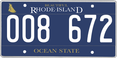 RI license plate 008672