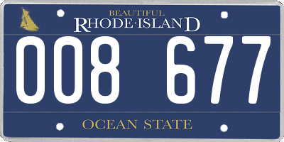 RI license plate 008677