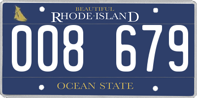 RI license plate 008679