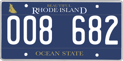 RI license plate 008682