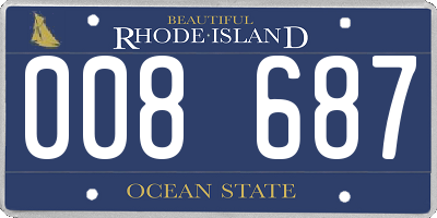 RI license plate 008687