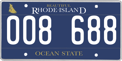 RI license plate 008688