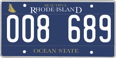 RI license plate 008689