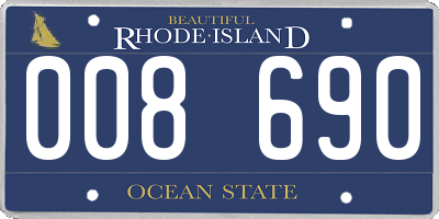 RI license plate 008690