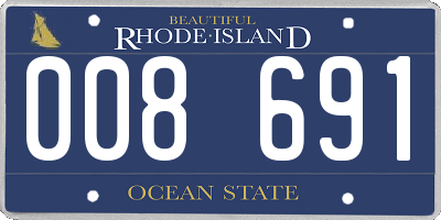 RI license plate 008691
