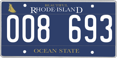 RI license plate 008693