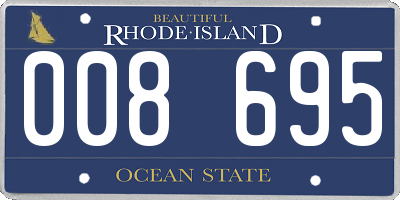 RI license plate 008695