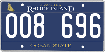 RI license plate 008696