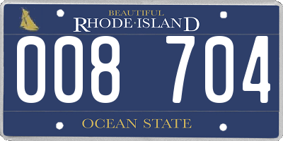 RI license plate 008704