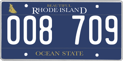 RI license plate 008709