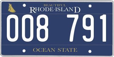 RI license plate 008791