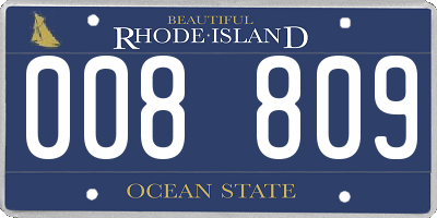 RI license plate 008809