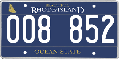 RI license plate 008852