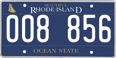 RI license plate 008856