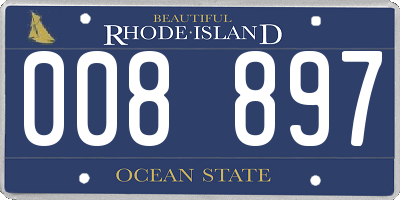 RI license plate 008897