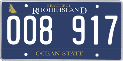 RI license plate 008917