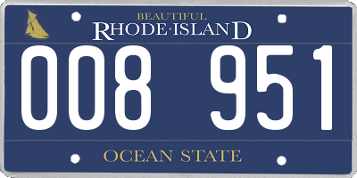 RI license plate 008951
