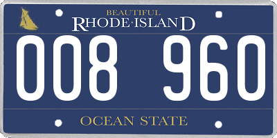 RI license plate 008960
