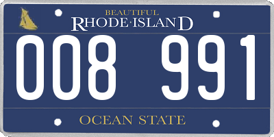 RI license plate 008991