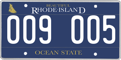 RI license plate 009005