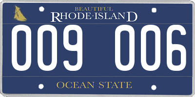 RI license plate 009006