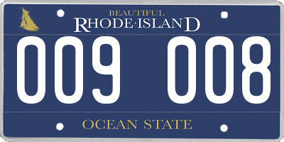 RI license plate 009008