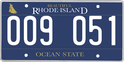 RI license plate 009051