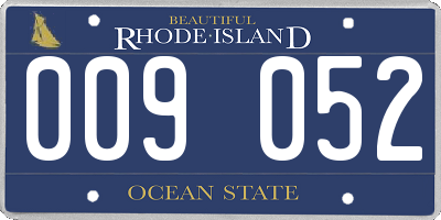 RI license plate 009052