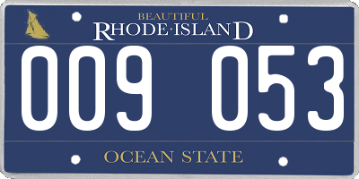 RI license plate 009053