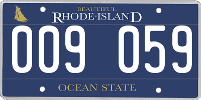 RI license plate 009059