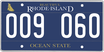 RI license plate 009060