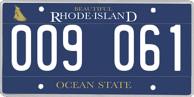 RI license plate 009061