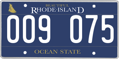 RI license plate 009075